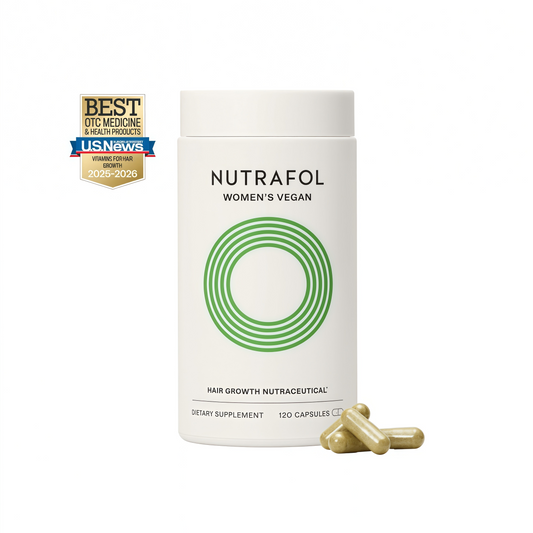 Nutrafol Women's Hair Growth Supplements, For Women 18-44 Years Old, Clinically Tested for Visibly Thicker, Stronger Hair, 100% Vegan Ingredients, Dermatologist Recommended - 1 Month Supply